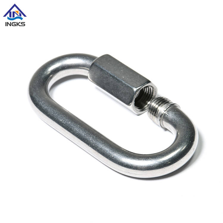 Schnellverschluss-Karabiner-Kettenverbinder für Outdoor-Rigging, oval mit Schraubverschluss