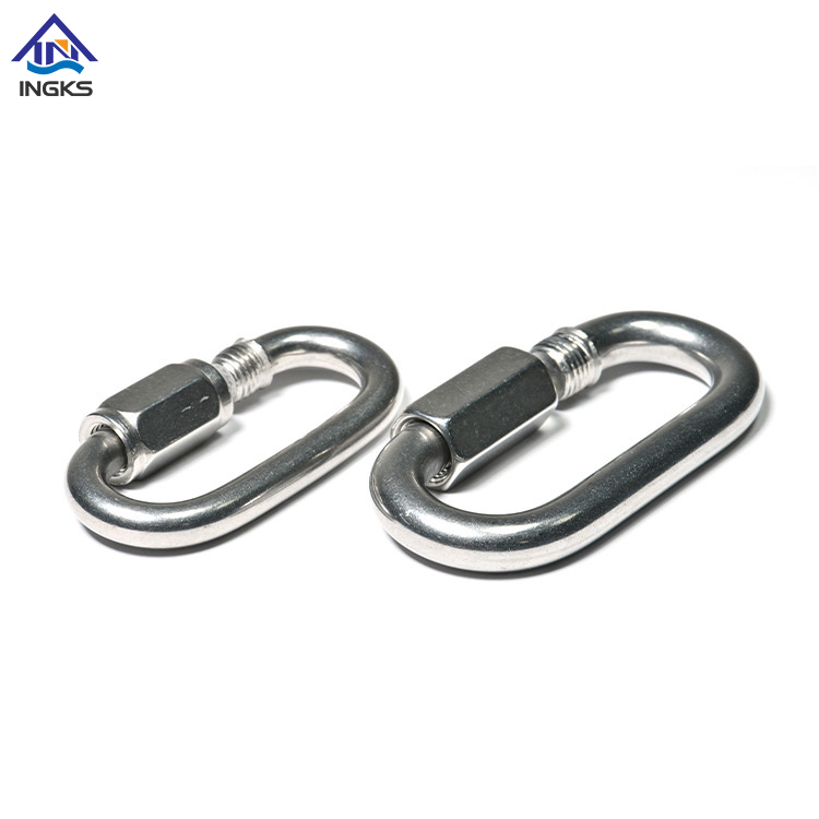 Schnellverschluss-Karabiner-Kettenverbinder für Outdoor-Rigging, oval mit Schraubverschluss