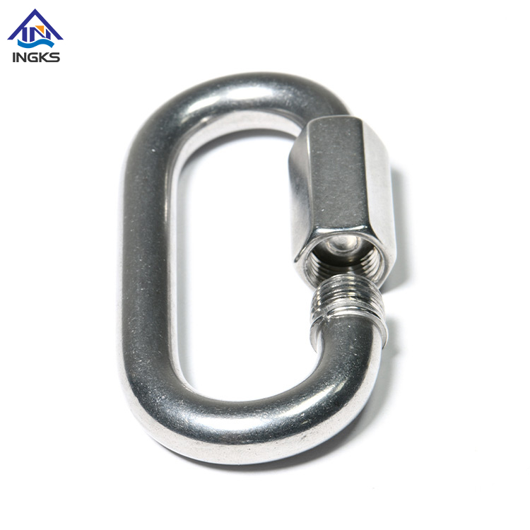 Schnellverschluss-Karabiner-Kettenverbinder für Outdoor-Rigging, oval mit Schraubverschluss