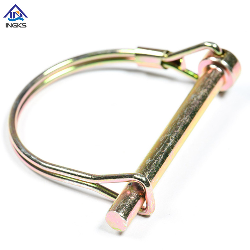 Runder Sicherungsstift vom Typ D aus Stahl, verzinkt, gelb