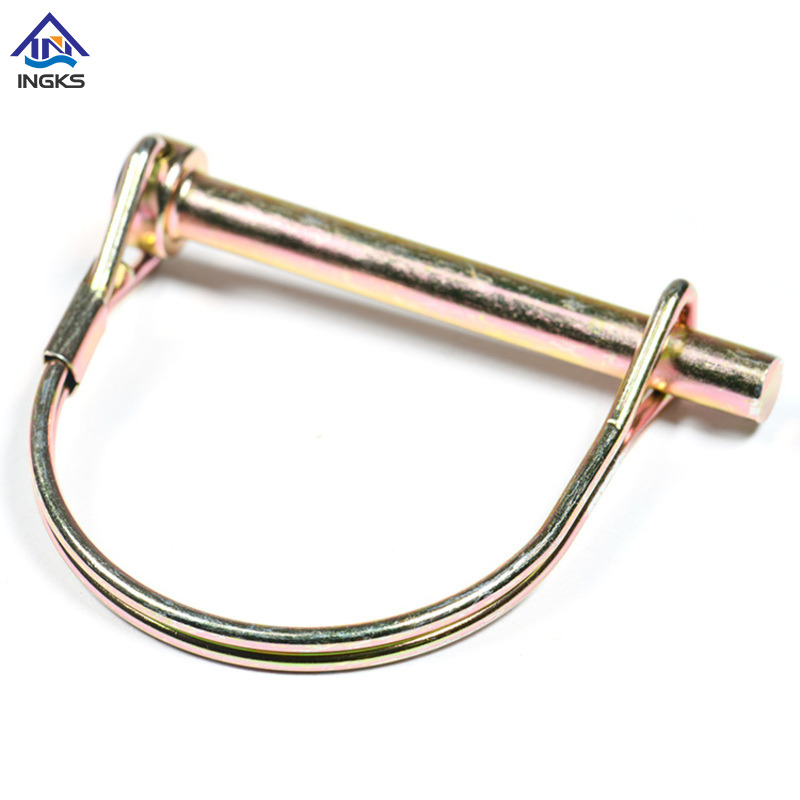 Runder Sicherungsstift vom Typ D aus Stahl, verzinkt, gelb