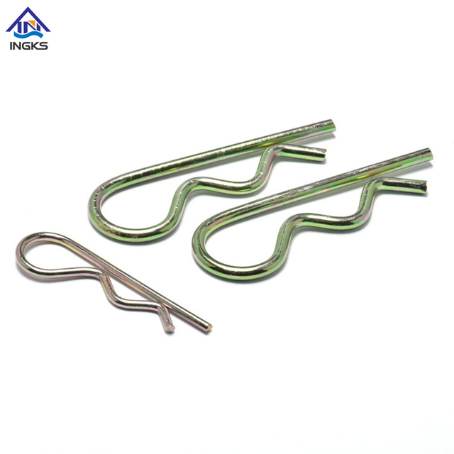 Federstecker aus Stahl mit Einzelspule (R-Typ).