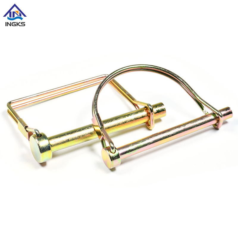 Runder Sicherungsstift vom Typ D aus Stahl, verzinkt, gelb