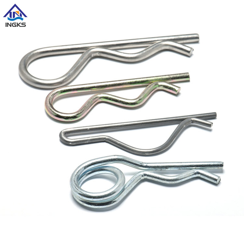 Federstecker aus Stahl mit Einzelspule (R-Typ).