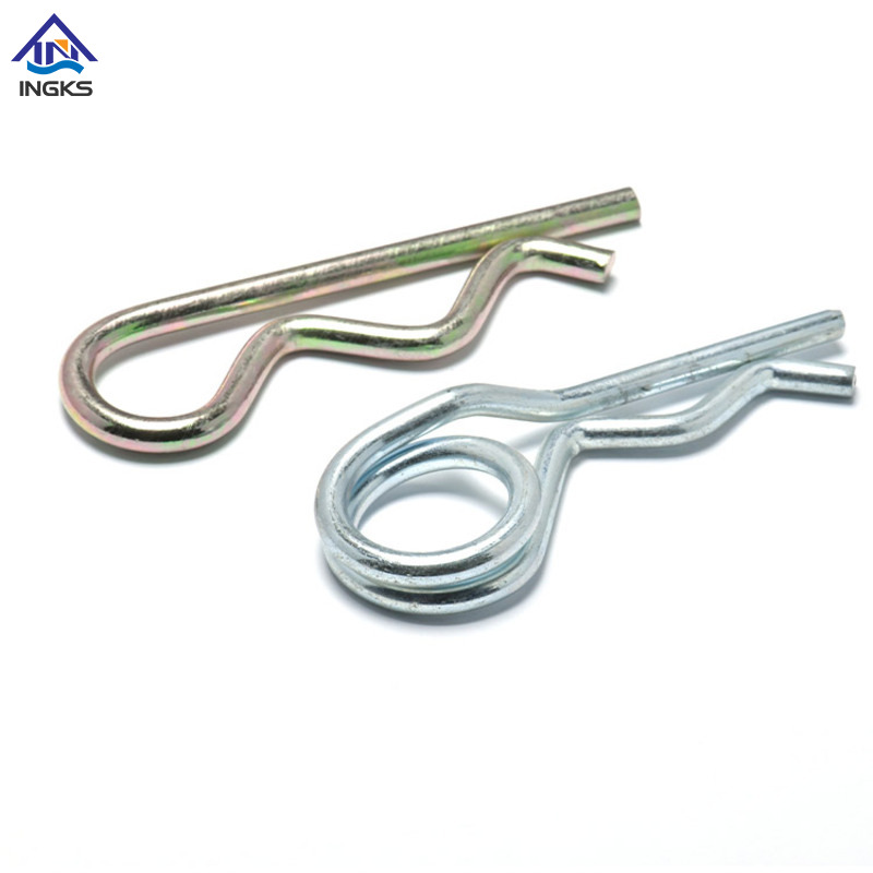 Federstecker aus Stahl mit Einzelspule (R-Typ).